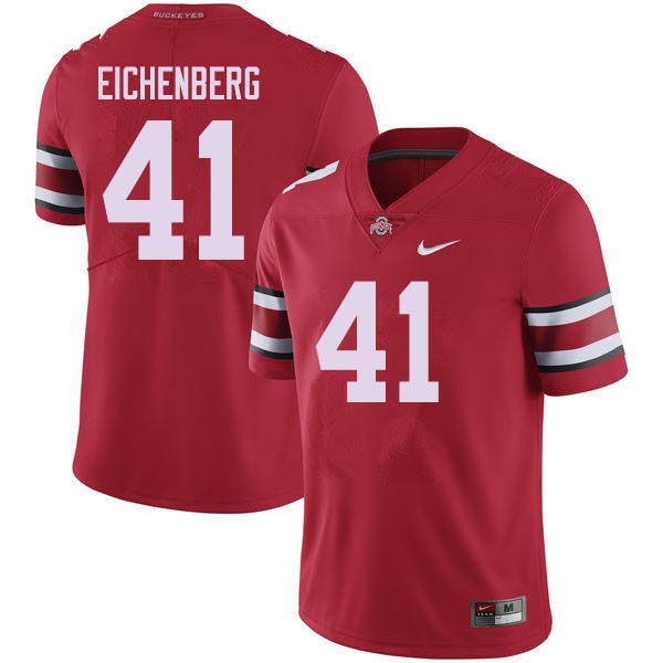 Ohio State Buckeyes #41 Tommy Eichenberg Men Embroidery Jersey Red